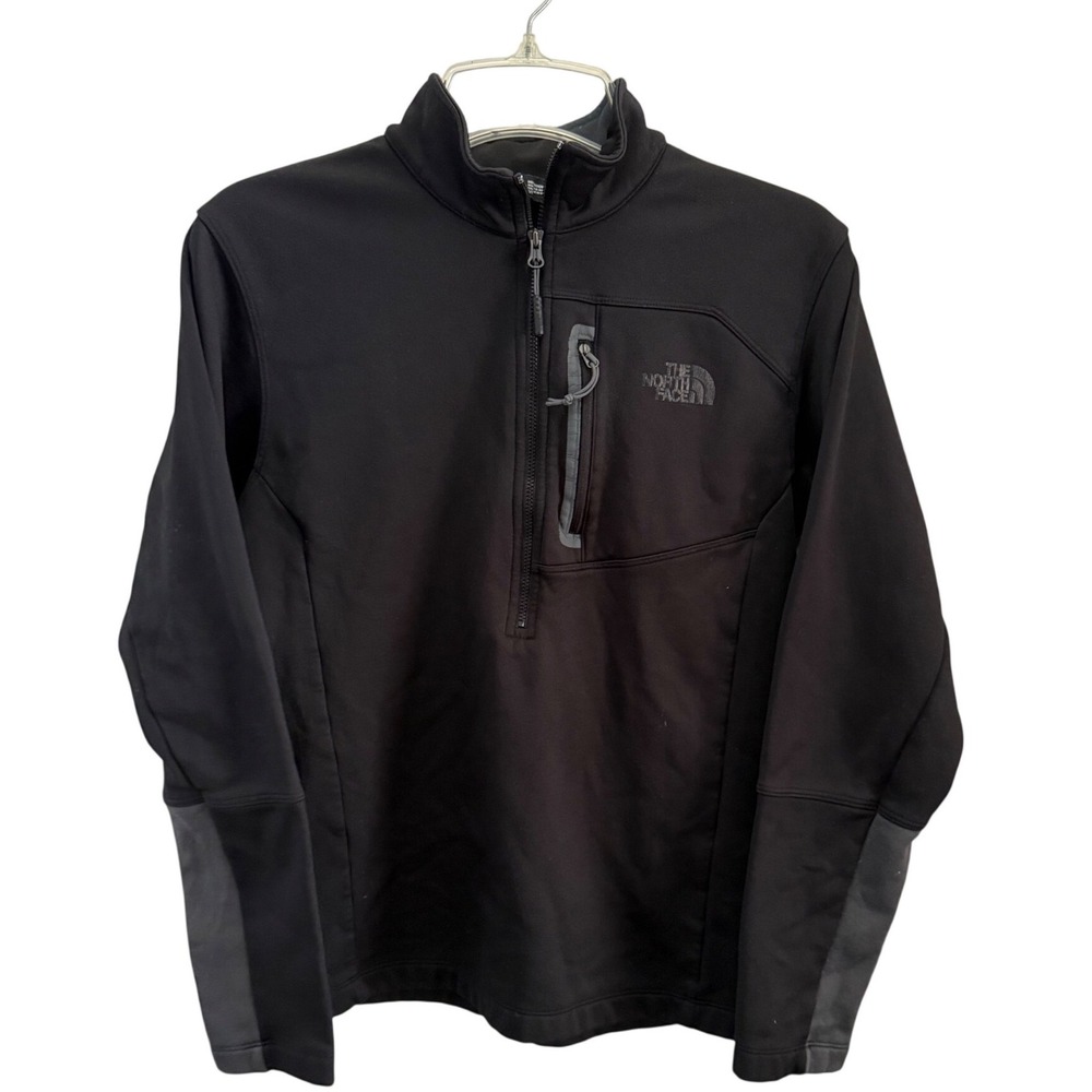 The North Faceā Mens Quarter Zip Pullover Black Fleece Lined Softshell Jacket S